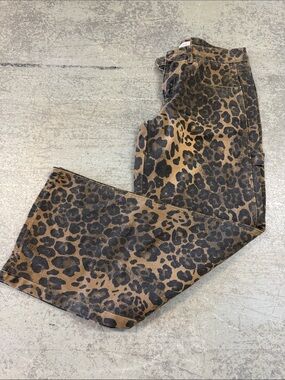 Love Soho Leopard Print Carpenter Jeans Y2K Retro 80s